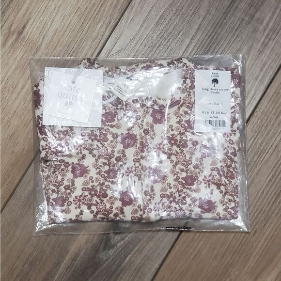 Kate Quinn 6-9 Month Bamboo Footie Bundle Of Two - Ditsy NWT - Picture 3 of 5